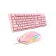 Onikuma G25+CW905 Professional Gaming Keyboard+Mouse- Pink